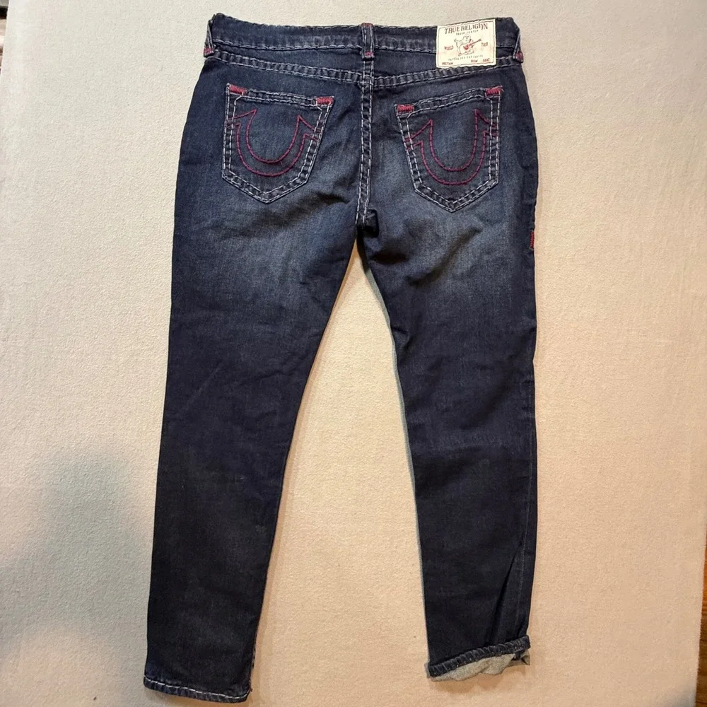 True Religion Rocco Y2K Streetwear Relaxed Skinny‎ Designer Denim Jeans Men 38
